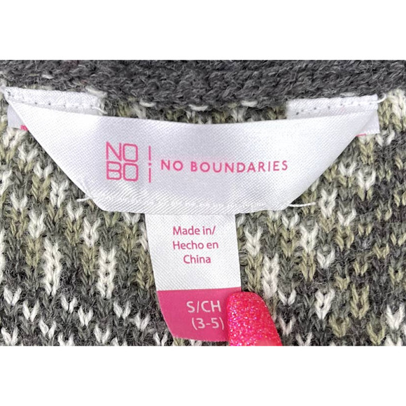 Camouflage Open Front Cardigan Sweater Green Size Small No Boundaries - Picture 2 of 6